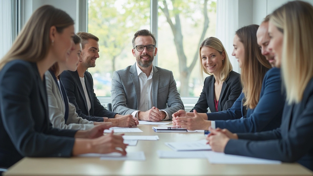 Professionele bijeenkomst met mensen die effectief communiceren