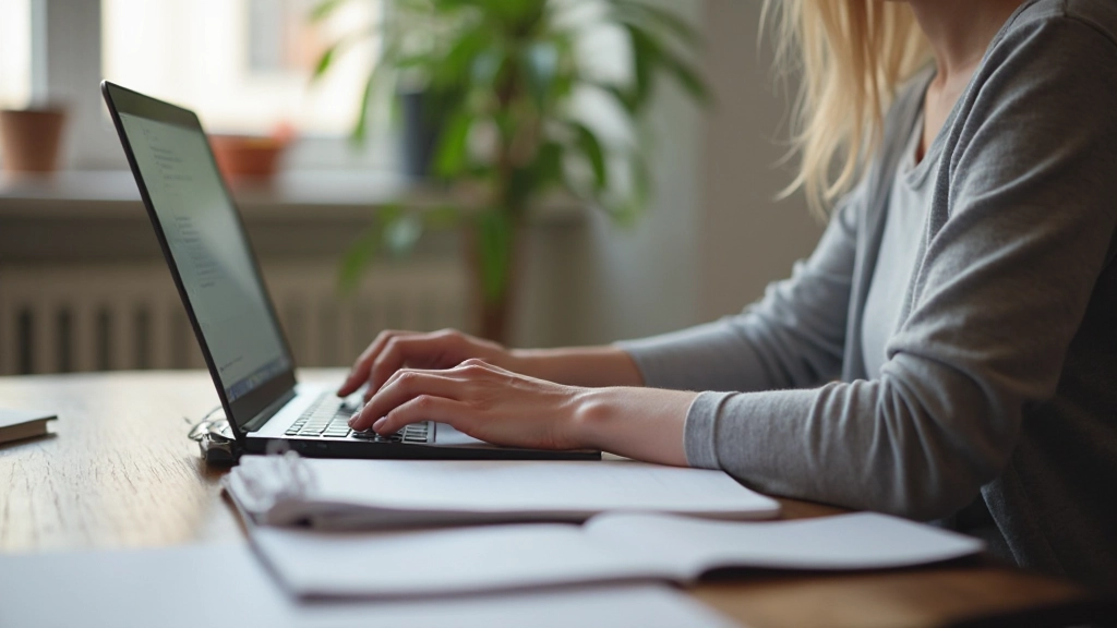Professioneel werkplek met laptop en persoonlijke artikelen, natuurlijk licht, ontspannen werkruimte